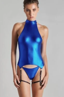 Maison Close Débardeur Porte-Jarretelle - Blue Angel -Luxe Lingerie Soldes 2021 Maison Close Blue Angel 02269