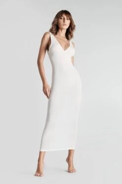 Maison Close Robe Longue Dos Nu - La Femme Amazone -Luxe Lingerie Soldes 561070 la femme amazone ivoire 0804