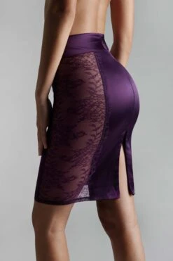 Maison Close Jupe Crayon - Villa Satine 14 Maison Close Jupe Crayon - Villa Satine -Luxe Lingerie Soldes 561143 villa satine violet dounia 0850