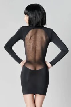 Maison Close Robe Manches Longues - Pure Tentation -Luxe Lingerie Soldes 608080 pure tentation noir 0052