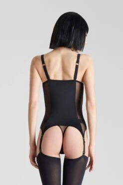 Maison Close Combinaison Ouverte - Pure Tentation -Luxe Lingerie Soldes 608791 pure tentation noir 0713