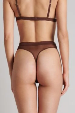 Maison Close String Taille Haute - Corps à Corps 10 Maison Close String Taille Haute - Corps à Corps -Luxe Lingerie Soldes HW Thong CAC Choco 608711 3