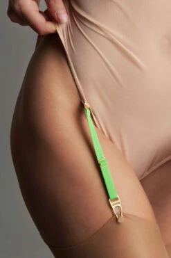 Maison Close Jarretelles - Signature -Luxe Lingerie Soldes Jarretelles Signature Vert 560343 4