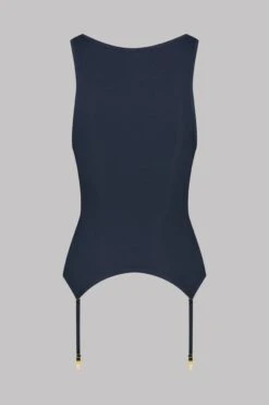 Maison Close Débardeur Avec Porte-jarretelles - La Femme Amazone -Luxe Lingerie Soldes Tank Top La Femme Amazone Grey 608877 4