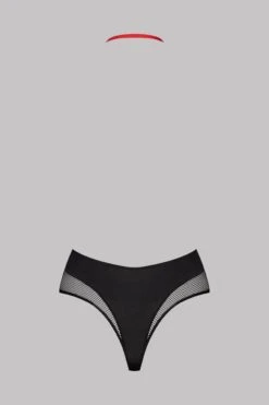 Maison Close String Harnais Taille Haute - Sacré Cœur -Luxe Lingerie Soldes Thong Harness Sacr C3 A9 Coeur Black 560033 4