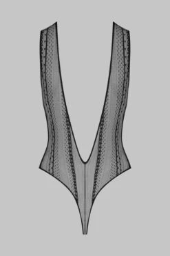 Maison Close Body String Col V - Sacré Cœur 13 Maison Close Body String Col V - Sacré Cœur -Luxe Lingerie Soldes Vneck Bodysuit Sacre Coeur 560043 4